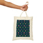 Space Pattern With Aliens UFO Movie Canvas Shopping Cotton Tote Bag