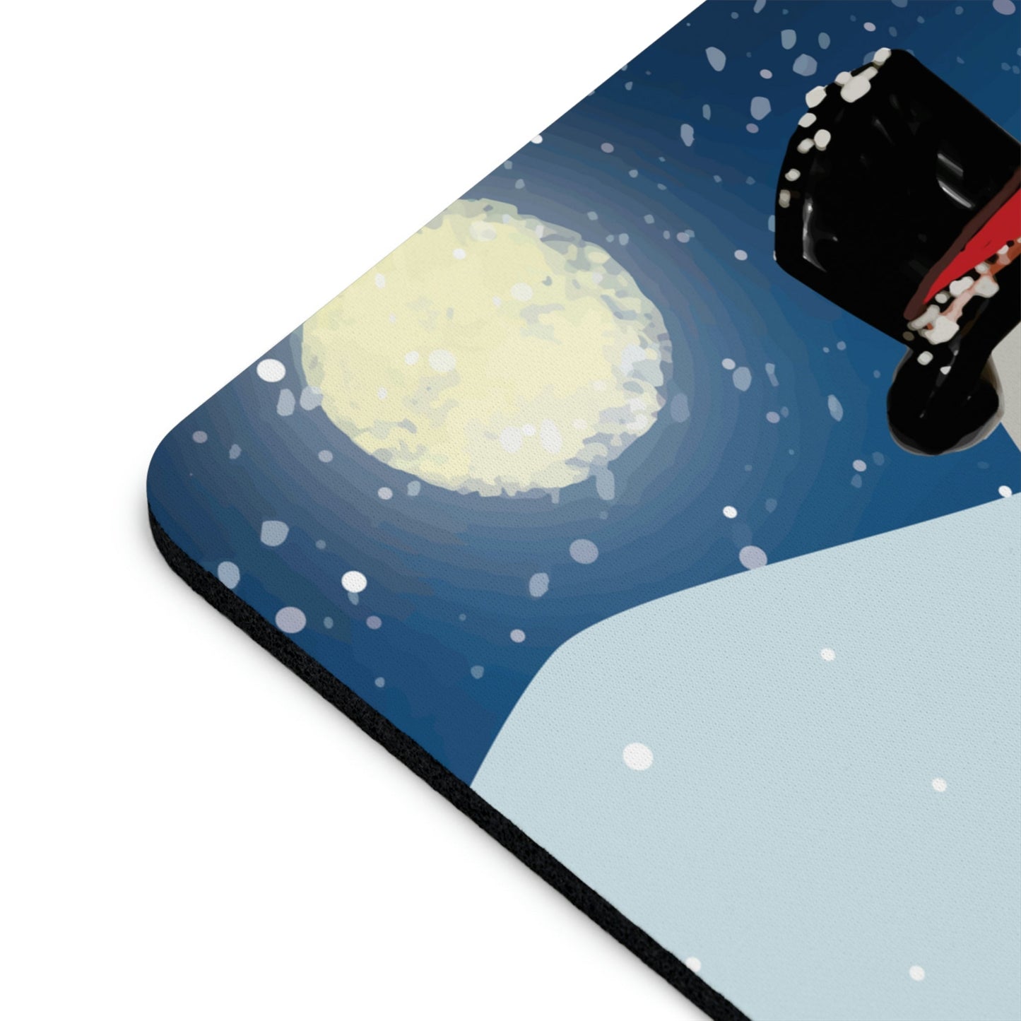 Snowman Cartoon Christmas Night Art Ergonomic Non-slip Creative Design Mouse Pad Ichaku [Perfect Gifts Selection]