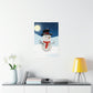 Snowman Cartoon Christmas Night Art Premium Matte Vertical Posters Ichaku [Perfect Gifts Selection]