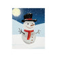 Snowman Cartoon Christmas Night Art Premium Matte Vertical Posters Ichaku [Perfect Gifts Selection]