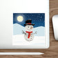 Snowman Cartoon Christmas Night Die-Cut Sticker Ichaku [Perfect Gifts Selection]