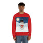 Snowman Cartoon Christmas Night Unisex Heavy Blend™ Crewneck Sweatshirt Ichaku [Perfect Gifts Selection]