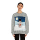 Snowman Cartoon Christmas Night Unisex Heavy Blend™ Crewneck Sweatshirt Ichaku [Perfect Gifts Selection]