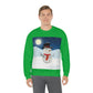 Snowman Cartoon Christmas Night Unisex Heavy Blend™ Crewneck Sweatshirt Ichaku [Perfect Gifts Selection]