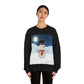 Snowman Cartoon Christmas Night Unisex Heavy Blend™ Crewneck Sweatshirt Ichaku [Perfect Gifts Selection]