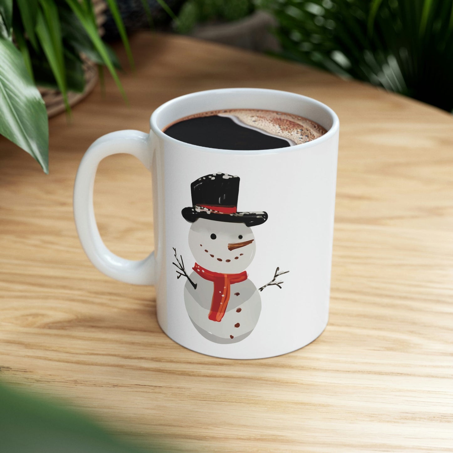 Snowman Winter Cartoon Christmas Ceramic Mug 11oz Ichaku [Perfect Gifts Selection]