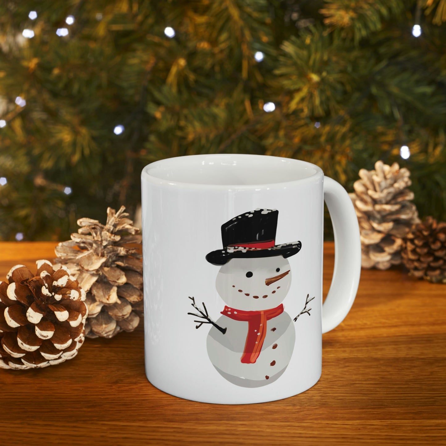 Snowman Winter Cartoon Christmas Ceramic Mug 11oz Ichaku [Perfect Gifts Selection]