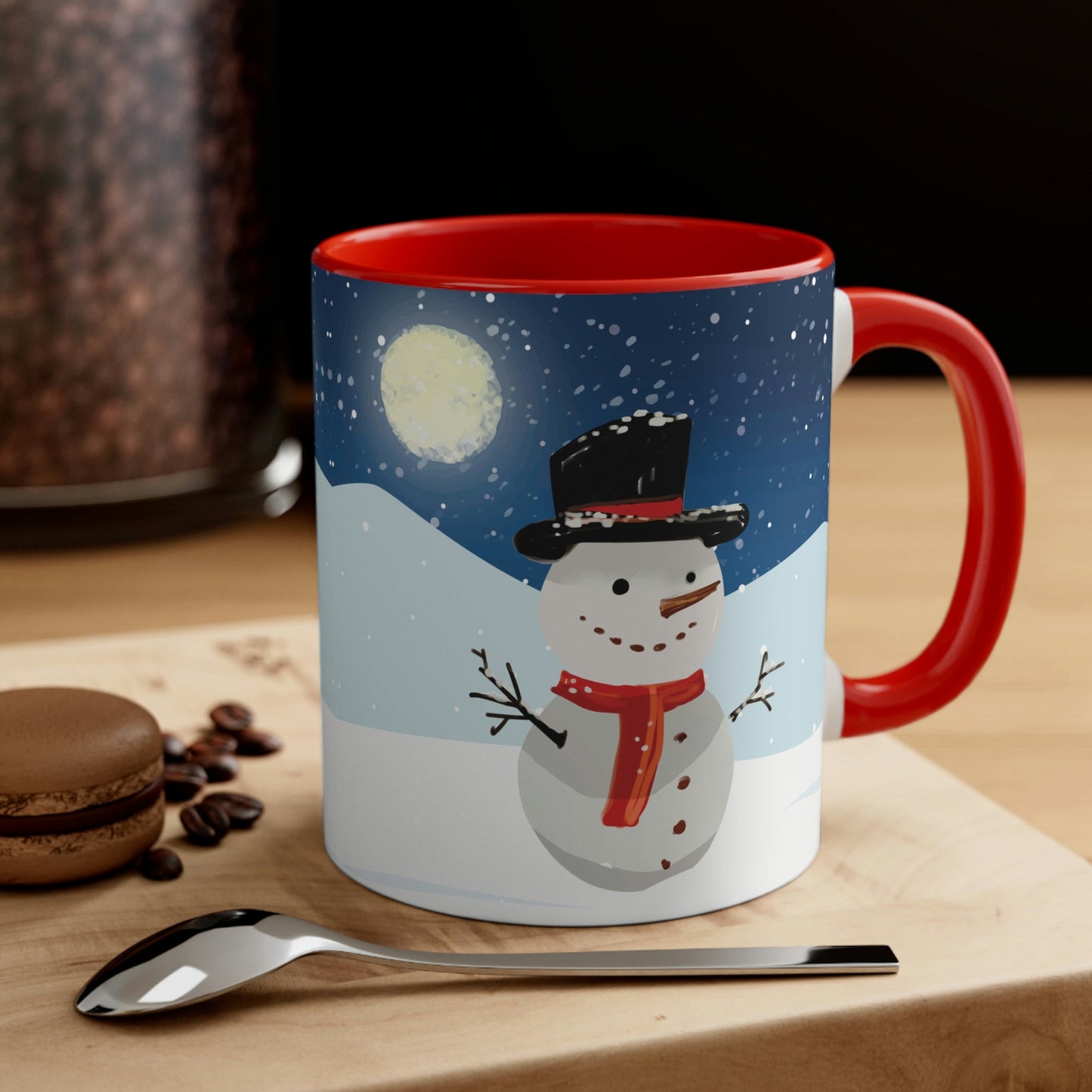 Snowman Winter Cartoon Christmas Classic Accent Coffee Mug 11oz Ichaku [Perfect Gifts Selection]