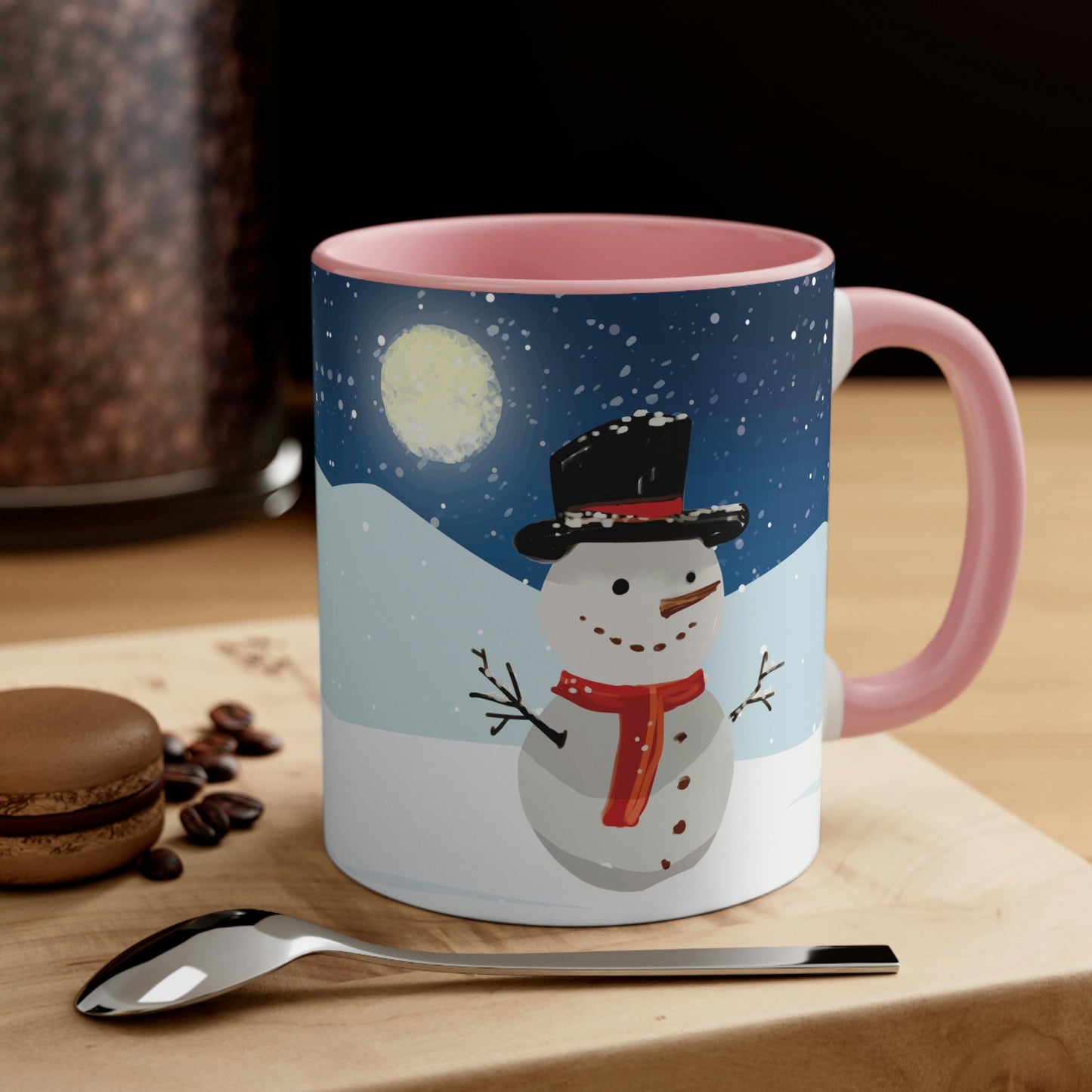 Snowman Winter Cartoon Christmas Classic Accent Coffee Mug 11oz Ichaku [Perfect Gifts Selection]