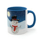 Snowman Winter Cartoon Christmas Classic Accent Coffee Mug 11oz Ichaku [Perfect Gifts Selection]