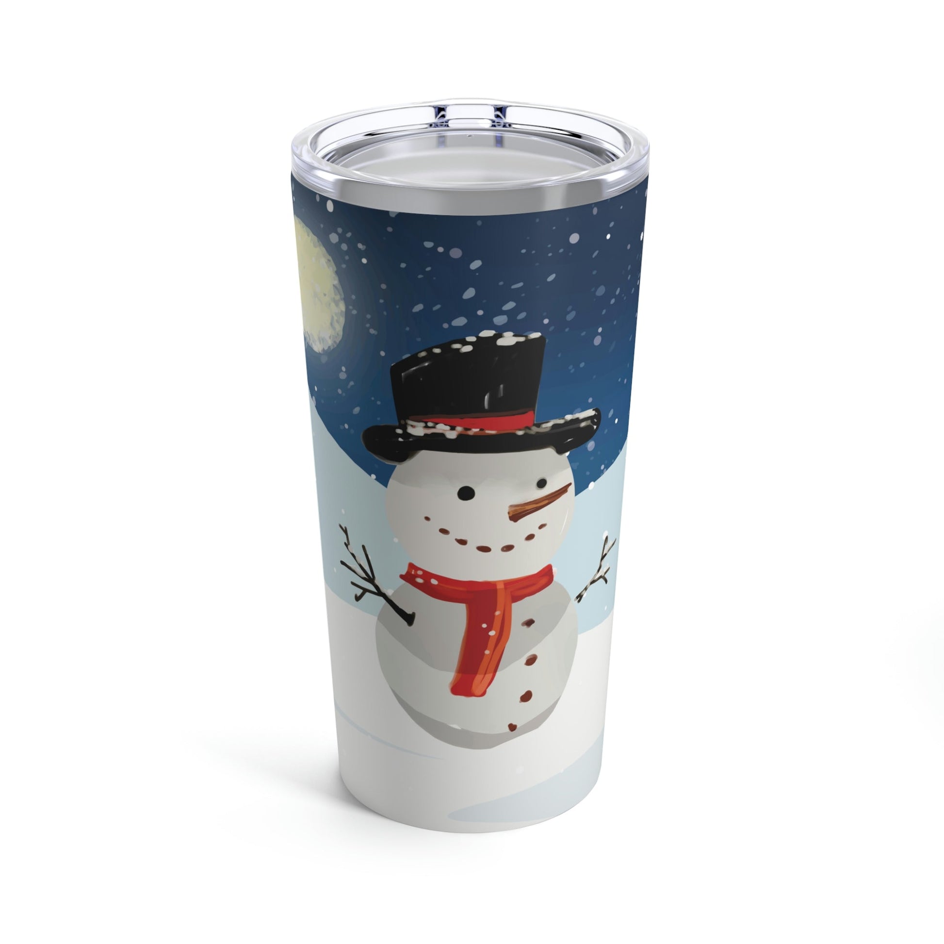 Snowman Winter Cartoon Christmas Stainless Steel Hot or Cold Vacuum Tumbler 20oz Ichaku [Perfect Gifts Selection]