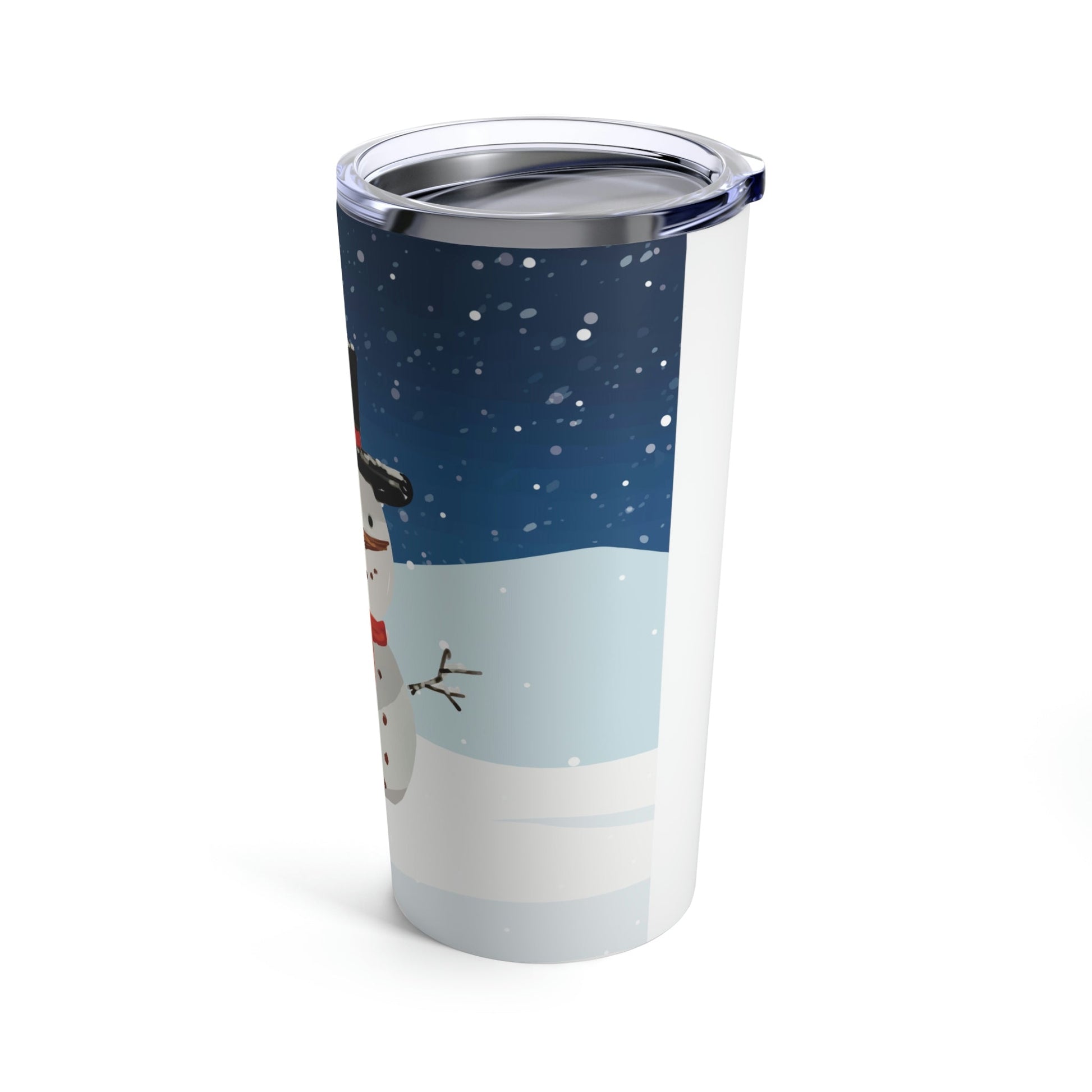 Snowman Winter Cartoon Christmas Stainless Steel Hot or Cold Vacuum Tumbler 20oz Ichaku [Perfect Gifts Selection]