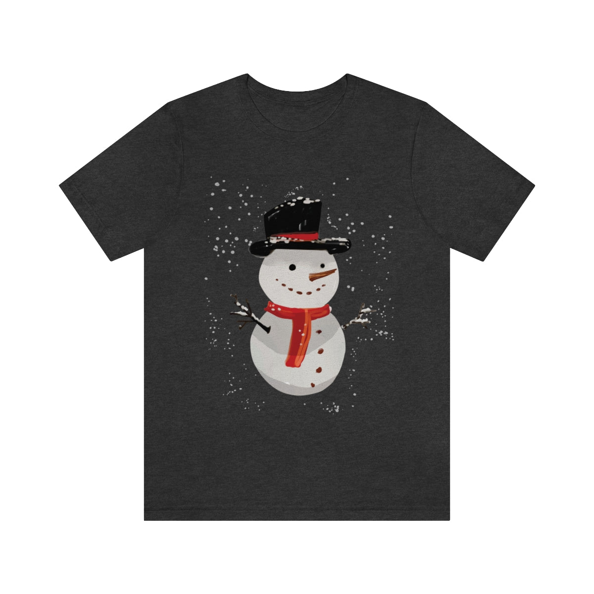 Snowman Winter Cartoon Christmas Unisex Jersey Short Sleeve T-Shirt Ichaku [Perfect Gifts Selection]