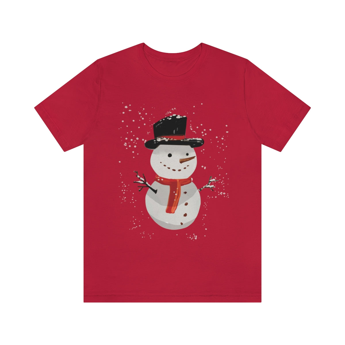 Snowman Winter Cartoon Christmas Unisex Jersey Short Sleeve T-Shirt Ichaku [Perfect Gifts Selection]