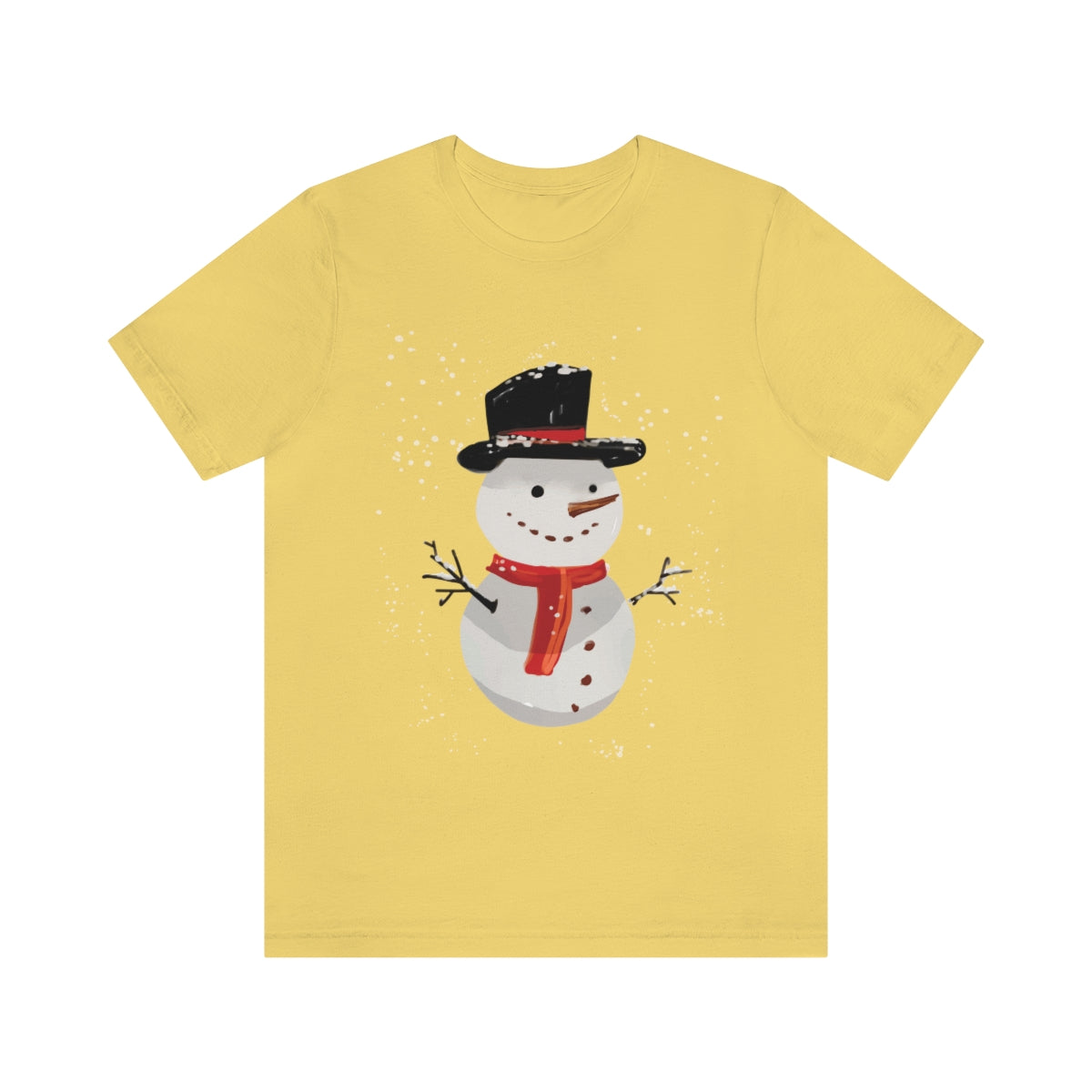 Snowman Winter Cartoon Christmas Unisex Jersey Short Sleeve T-Shirt Ichaku [Perfect Gifts Selection]