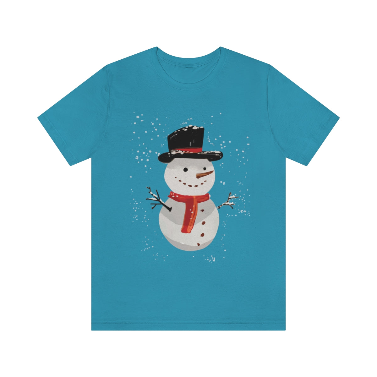 Snowman Winter Cartoon Christmas Unisex Jersey Short Sleeve T-Shirt Ichaku [Perfect Gifts Selection]