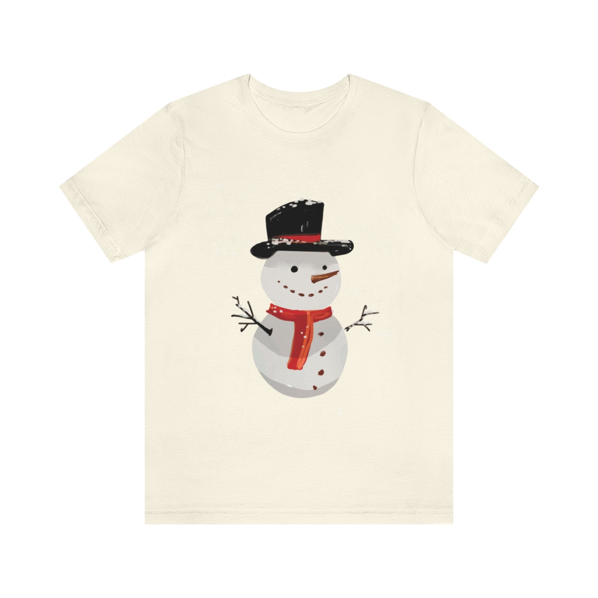 Snowman Winter Cartoon Christmas Unisex Jersey Short Sleeve T-Shirt Ichaku [Perfect Gifts Selection]