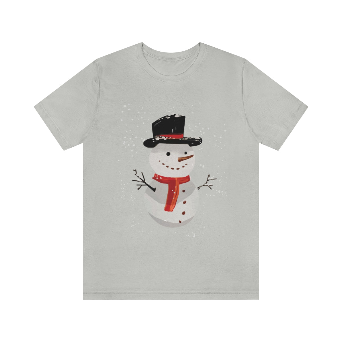 Snowman Winter Cartoon Christmas Unisex Jersey Short Sleeve T-Shirt Ichaku [Perfect Gifts Selection]