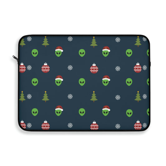 Space Pattern With Aliens UFO Movie Christmas Laptop Sleeve Ichaku [Perfect Gifts Selection]
