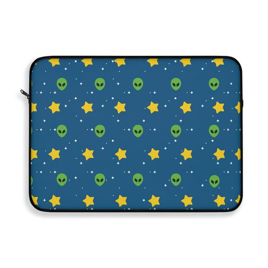 Space Pattern With Aliens UFO Movie Laptop Sleeve Ichaku [Perfect Gifts Selection]