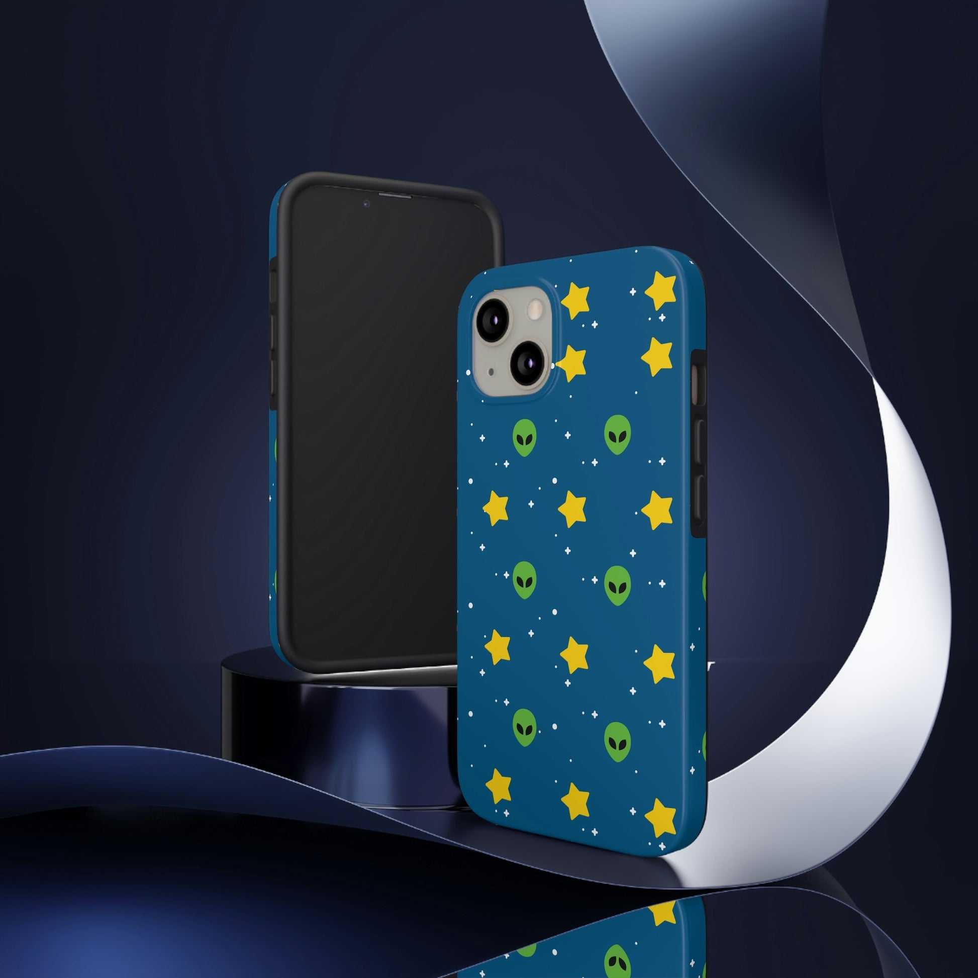 Space Pattern With Aliens UFO Movie Tough Phone Cases Case-Mate Ichaku [Perfect Gifts Selection]