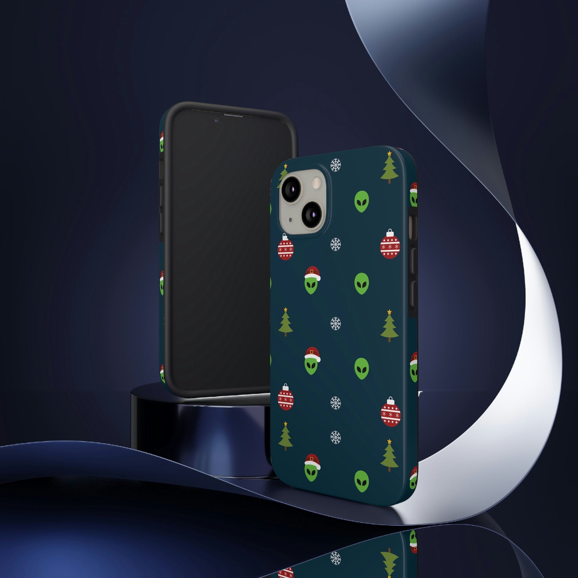 Space Pattern With Aliens UFO Movie Tough Phone Cases Case-Mate Ichaku [Perfect Gifts Selection]