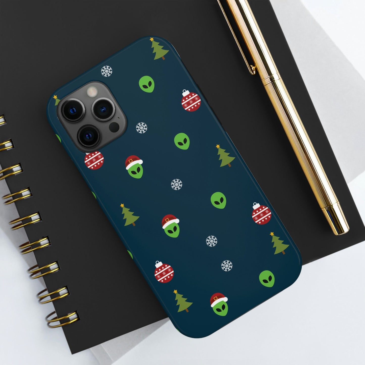 Space Pattern With Aliens UFO Movie Tough Phone Cases Case-Mate Ichaku [Perfect Gifts Selection]