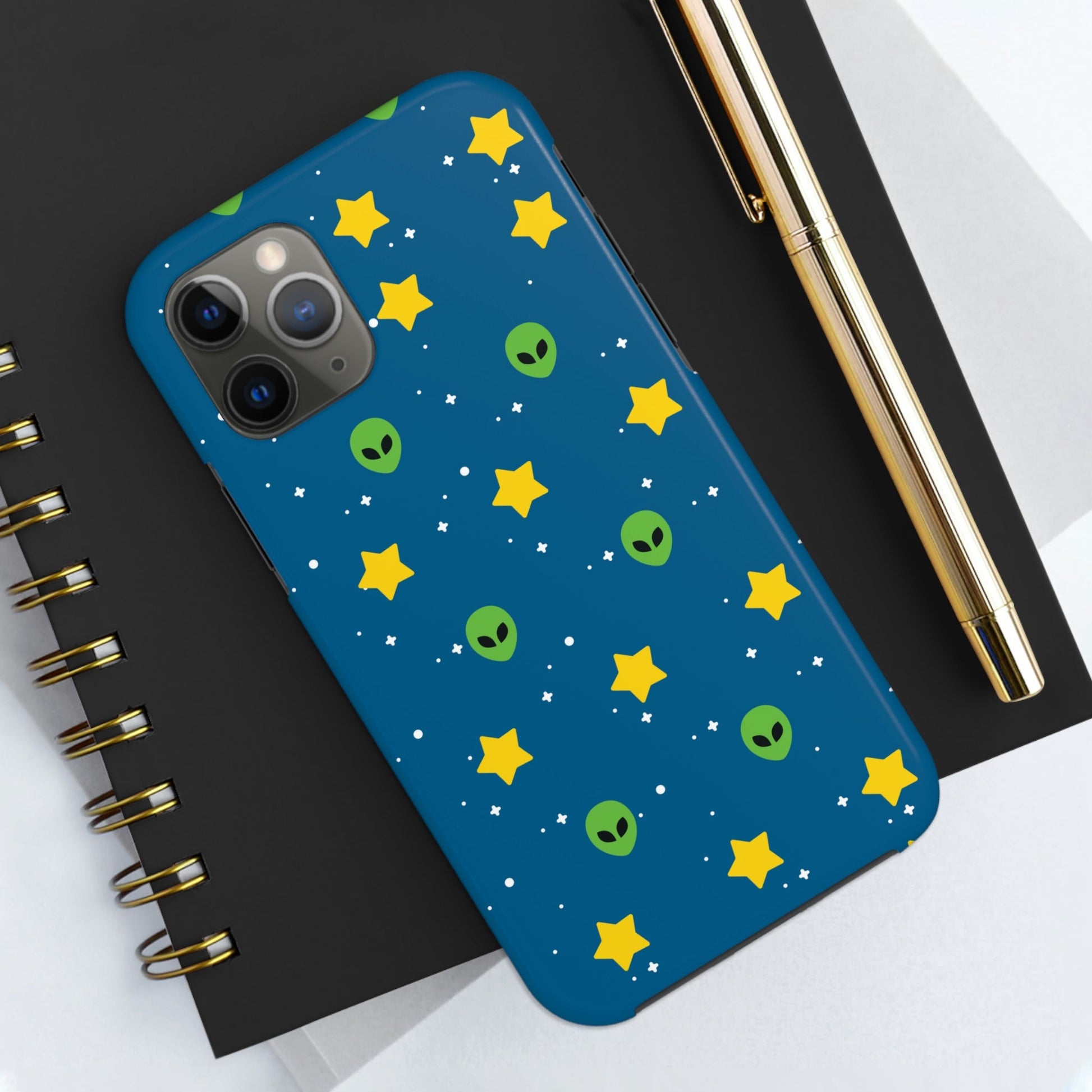 Space Pattern With Aliens UFO Movie Tough Phone Cases Case-Mate Ichaku [Perfect Gifts Selection]