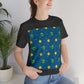 Space Pattern With Aliens UFO Movie Unisex Jersey Short Sleeve T-Shirt Ichaku [Perfect Gifts Selection]