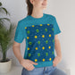 Space Pattern With Aliens UFO Movie Unisex Jersey Short Sleeve T-Shirt Ichaku [Perfect Gifts Selection]