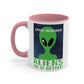 Space Research UFO Aliens Funny Quotes Classic Accent Coffee Mug 11oz Ichaku [Perfect Gifts Selection]