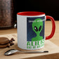 Space Research UFO Aliens Funny Quotes Classic Accent Coffee Mug 11oz Ichaku [Perfect Gifts Selection]