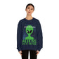 Space Research UFO Aliens Funny Quotes Unisex Heavy Blend™ Crewneck Sweatshirt Ichaku [Perfect Gifts Selection]