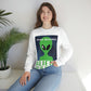 Space Research UFO Aliens Funny Quotes Unisex Heavy Blend™ Crewneck Sweatshirt Ichaku [Perfect Gifts Selection]