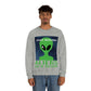 Space Research UFO Aliens Funny Quotes Unisex Heavy Blend™ Crewneck Sweatshirt Ichaku [Perfect Gifts Selection]