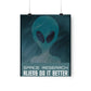 Space Research UFO Funny Quotes Aesthetics Premium Matte Vertical Posters Ichaku [Perfect Gifts Selection]