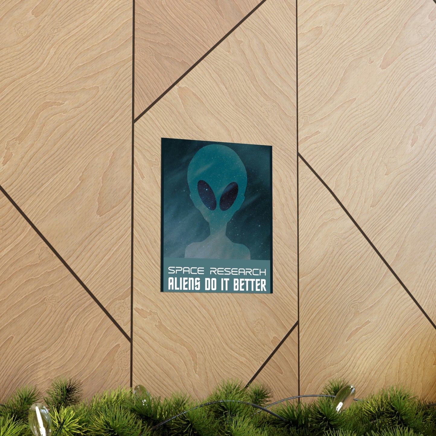 Space Research UFO Funny Quotes Aesthetics Premium Matte Vertical Posters Ichaku [Perfect Gifts Selection]