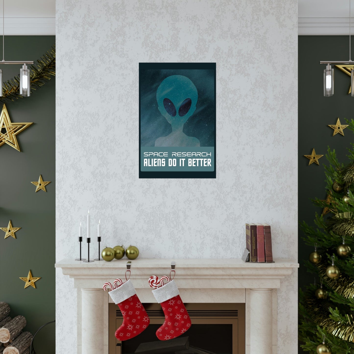 Space Research UFO Funny Quotes Aesthetics Premium Matte Vertical Posters Ichaku [Perfect Gifts Selection]