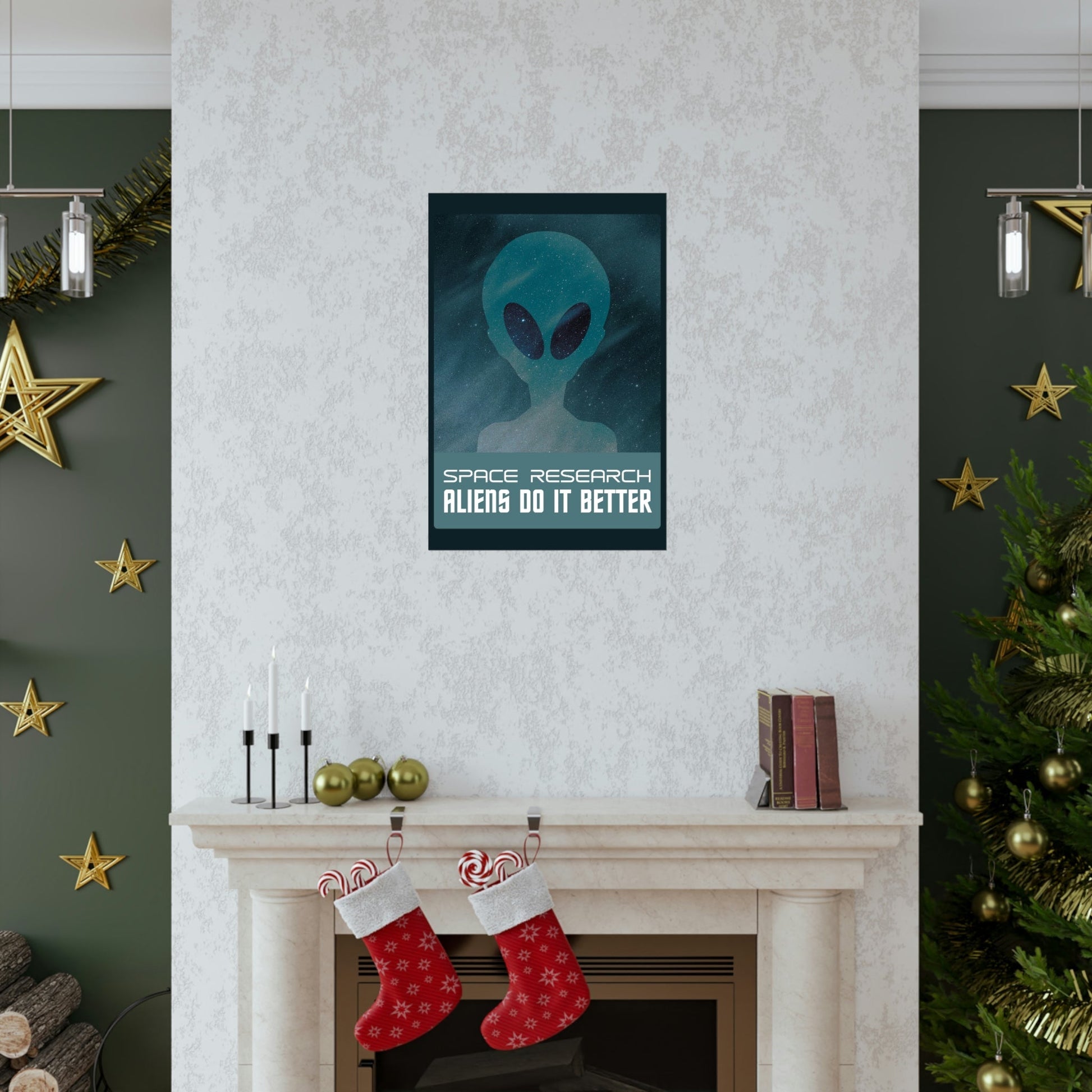 Space Research UFO Funny Quotes Aesthetics Premium Matte Vertical Posters Ichaku [Perfect Gifts Selection]