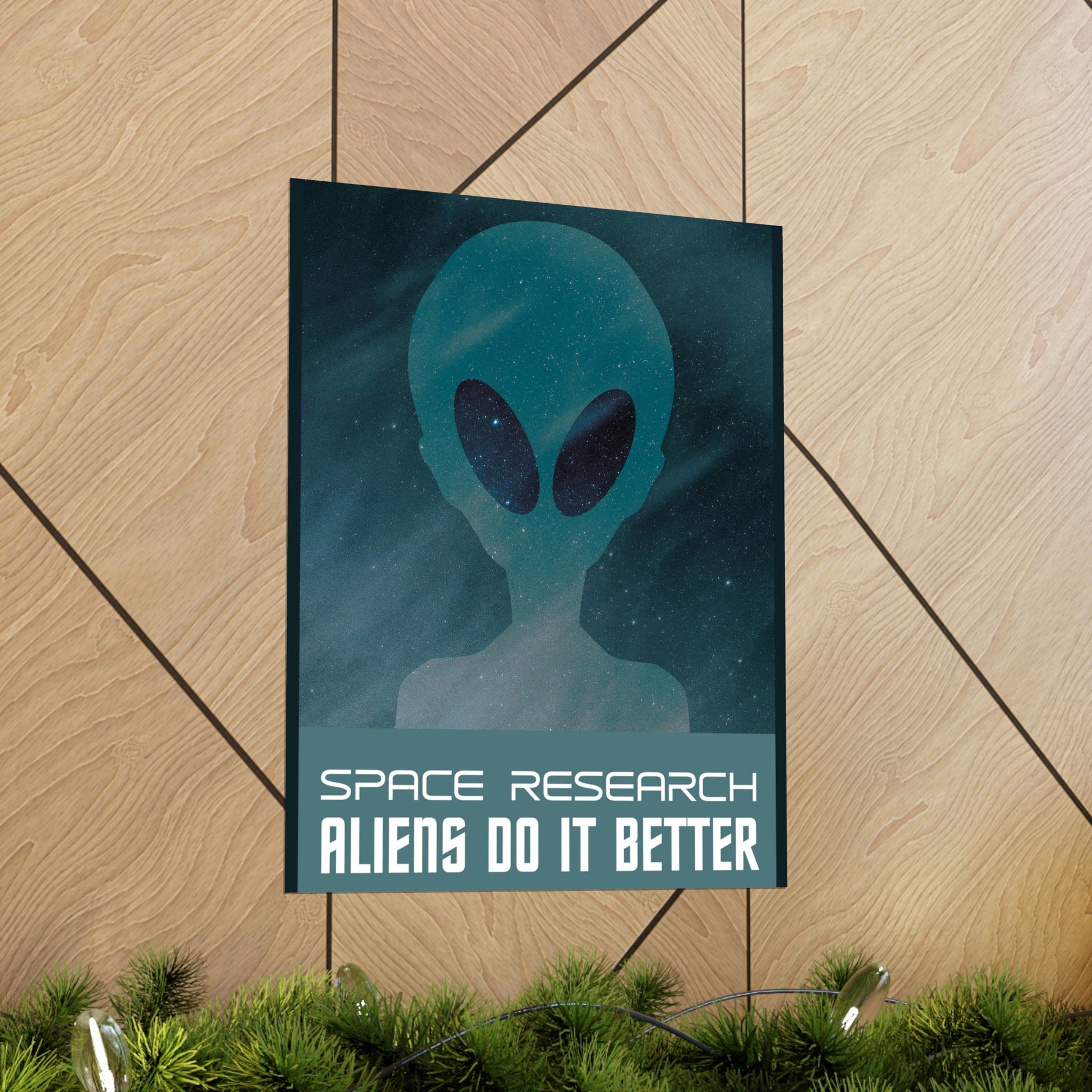 Space Research UFO Funny Quotes Aesthetics Premium Matte Vertical Posters Ichaku [Perfect Gifts Selection]