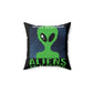 Space Research UFO Funny Quotes Spun Polyester Square Pillow Ichaku [Perfect Gifts Selection]