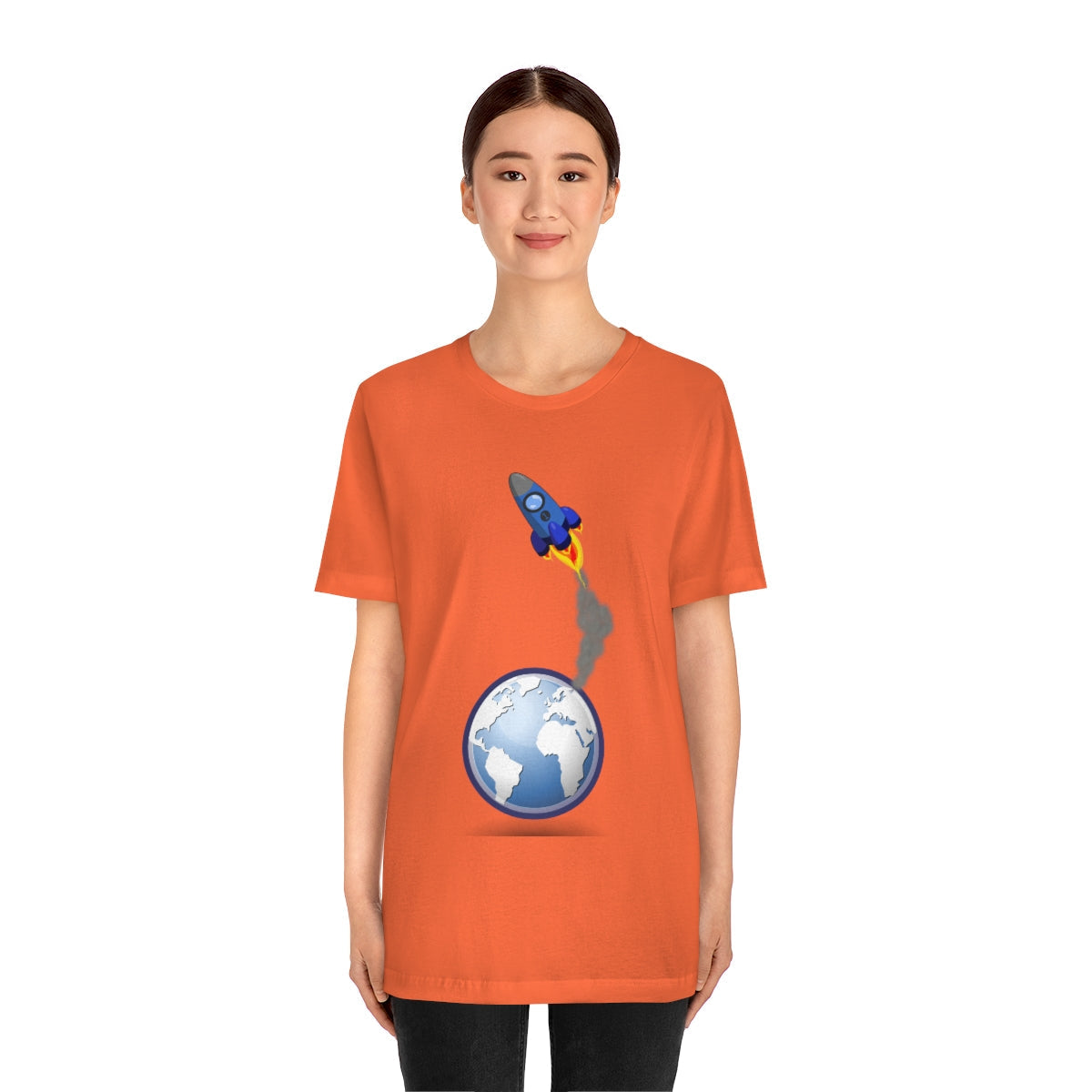 Space Ship Earth Travel To The Universe Future Unisex Jersey Short Sleeve T-Shirt Ichaku [Perfect Gifts Selection]