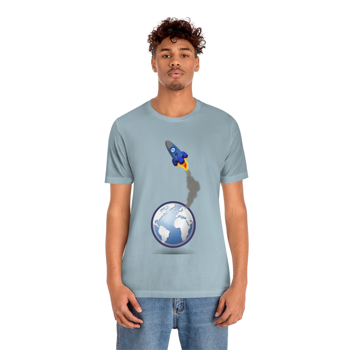 Space Ship Earth Travel To The Universe Future Unisex Jersey Short Sleeve T-Shirt Ichaku [Perfect Gifts Selection]