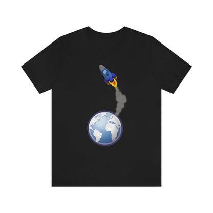 Space Ship Earth Travel To The Universe Future Unisex Jersey Short Sleeve T-Shirt Ichaku [Perfect Gifts Selection]