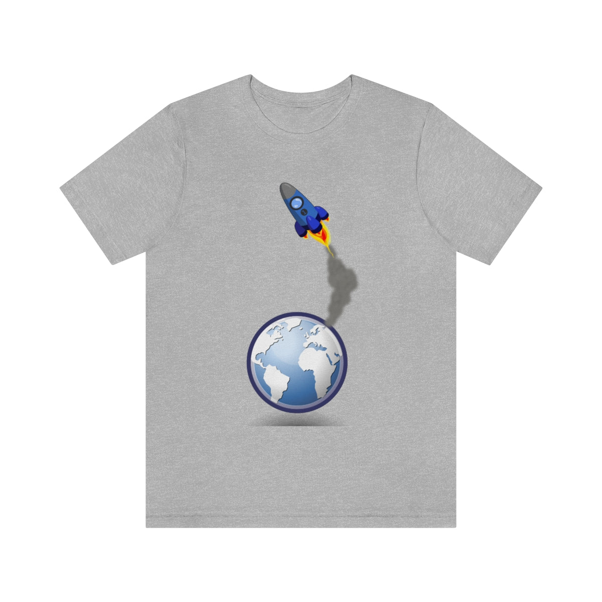 Space Ship Earth Travel To The Universe Future Unisex Jersey Short Sleeve T-Shirt Ichaku [Perfect Gifts Selection]