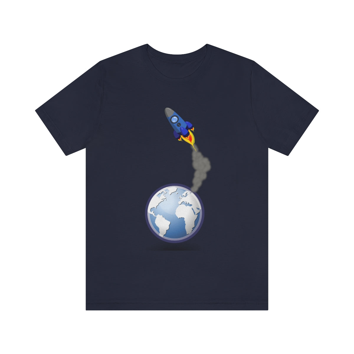 Space Ship Earth Travel To The Universe Future Unisex Jersey Short Sleeve T-Shirt Ichaku [Perfect Gifts Selection]