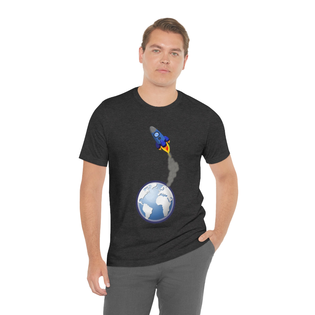 Space Ship Earth Travel To The Universe Future Unisex Jersey Short Sleeve T-Shirt Ichaku [Perfect Gifts Selection]