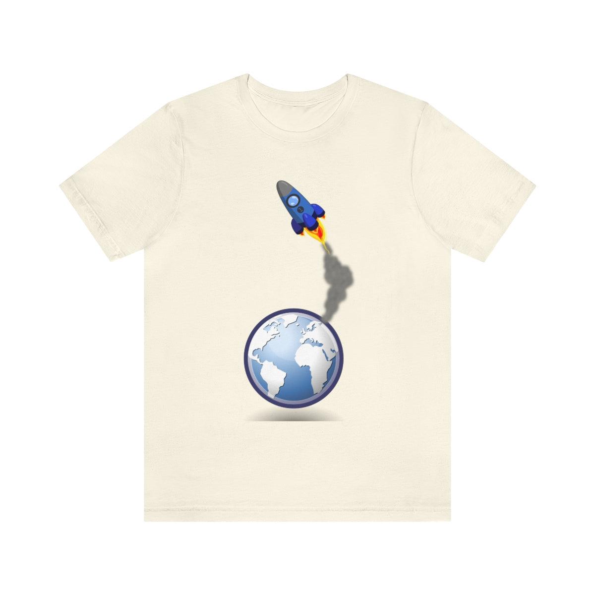 Space Ship Earth Travel To The Universe Future Unisex Jersey Short Sleeve T-Shirt Ichaku [Perfect Gifts Selection]