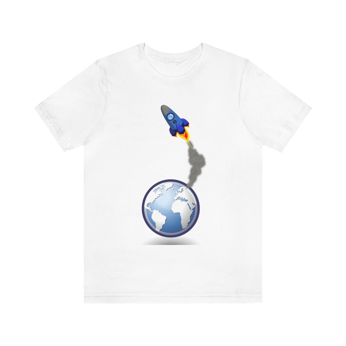 Space Ship Earth Travel To The Universe Future Unisex Jersey Short Sleeve T-Shirt Ichaku [Perfect Gifts Selection]