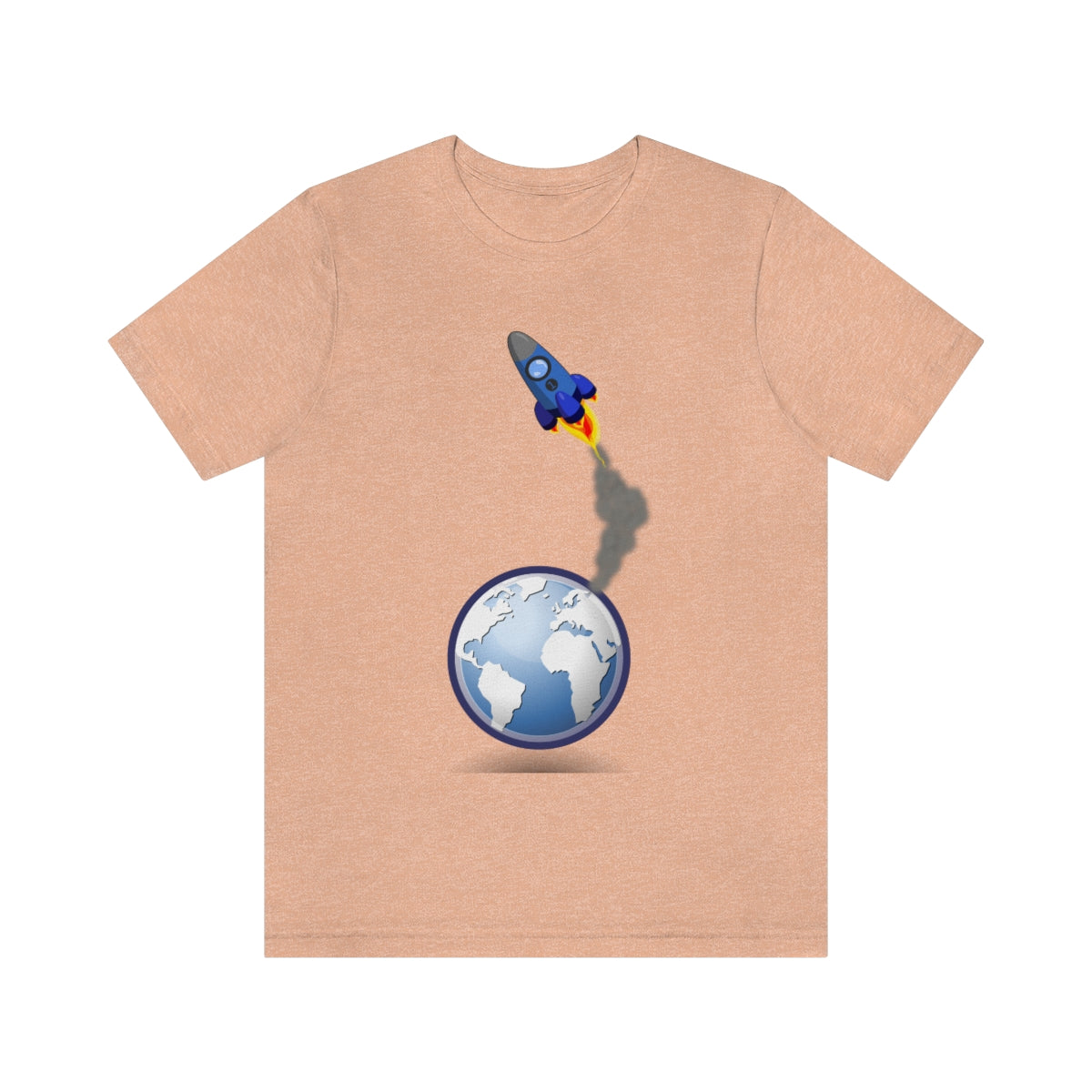 Space Ship Earth Travel To The Universe Future Unisex Jersey Short Sleeve T-Shirt Ichaku [Perfect Gifts Selection]